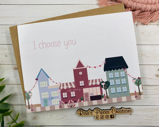 I Choose You Card, For Girlfriend, For Boyfriend, For Wife, For Husband, Card for Valentine, Love Card, Anniversary Card, Cute Card for Love