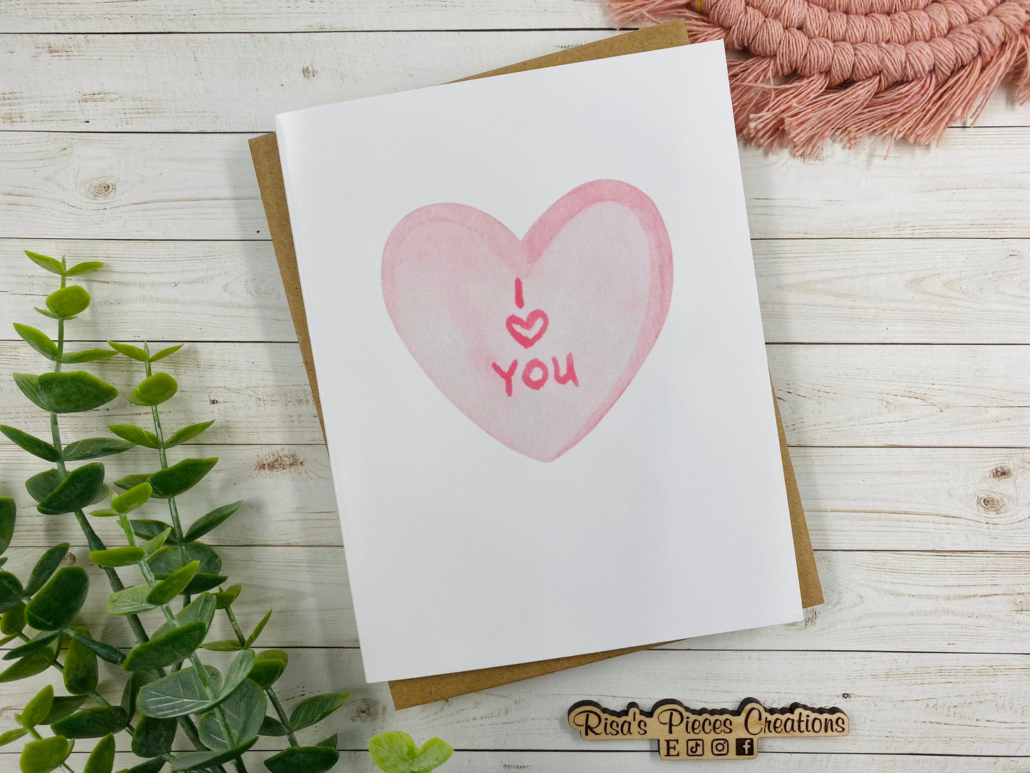 I Love You Card: Candy Heart Valentine, Anniversary Card