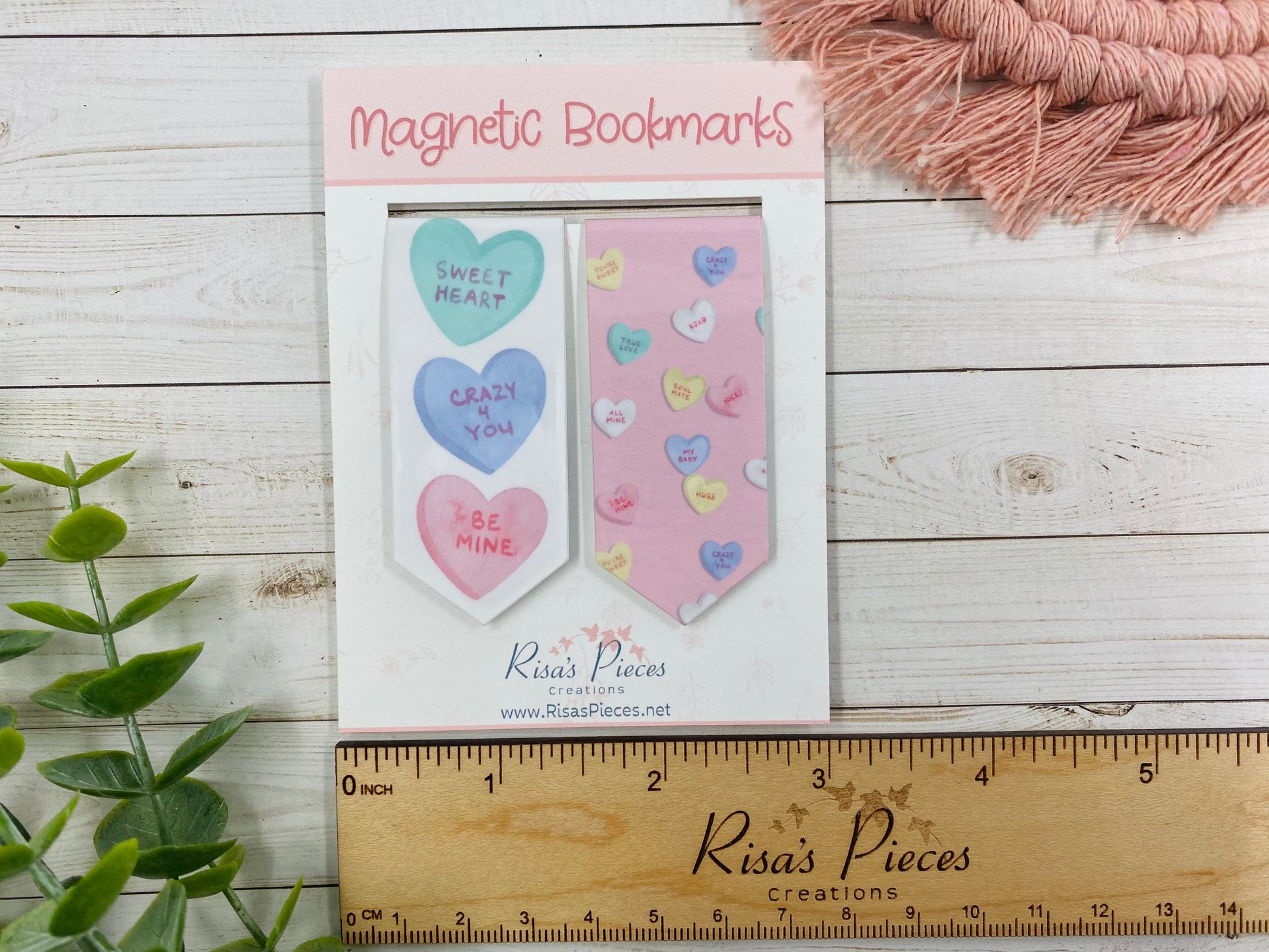 Conversation Heart Magnetic Bookmarks, Candy Hearts, Valentine Gift for Teacher, For her, Book Club Gifts, Planner Accessories, For readers