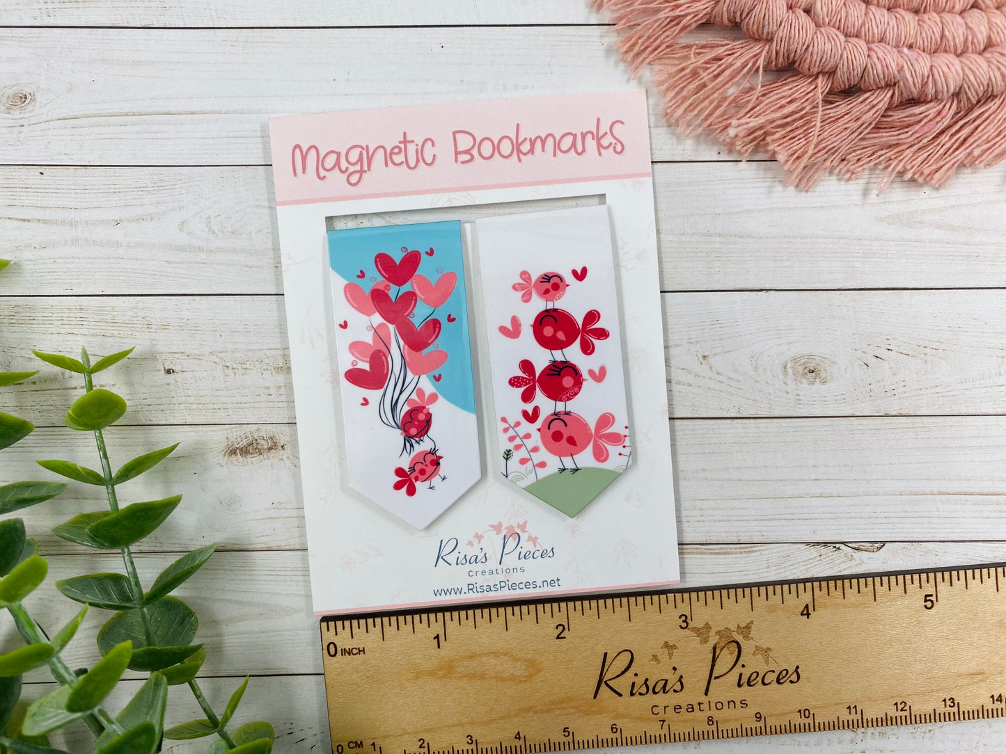 Love Birds Magnetic Bookmarks, Valentine's Day Gift for Teacher, For her, For daughter, Book Club Gifts, Planner Accessories, For readers