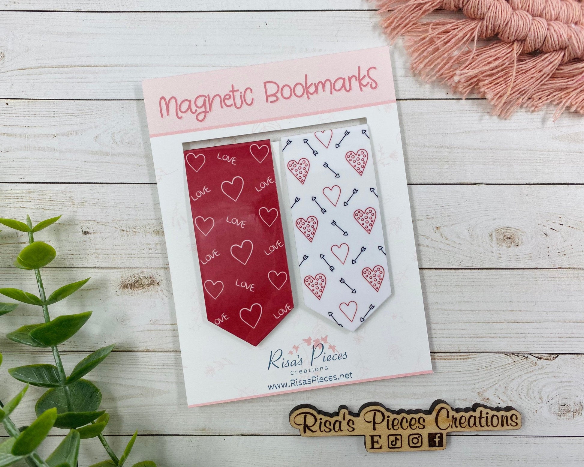 Valentine Magnetic Bookmarks, Valentine's Day Gift for Teacher, For her, For daughter, Book Club Gift, Planner Accessories, For reader, best