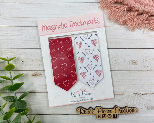 Valentine Magnetic Bookmarks, Valentine's Day Gift for Teacher, For her, For daughter, Book Club Gift, Planner Accessories, For reader, best