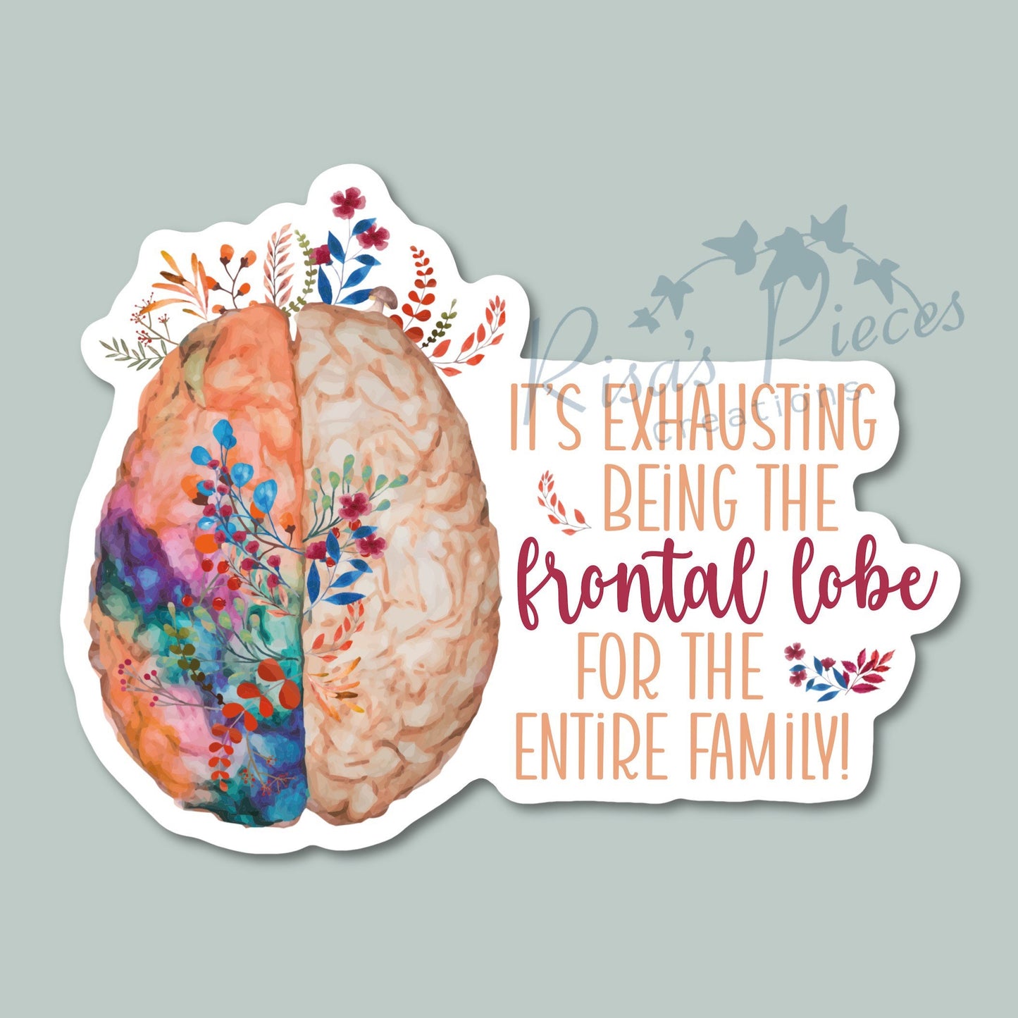 ADHD Sticker, Frontal Lobe Sticker, ADHD Brain, Gift for Mom, Neurodivergent Sticker, ADHD Family, Toddler Mom, For mom of Teenagers, easter