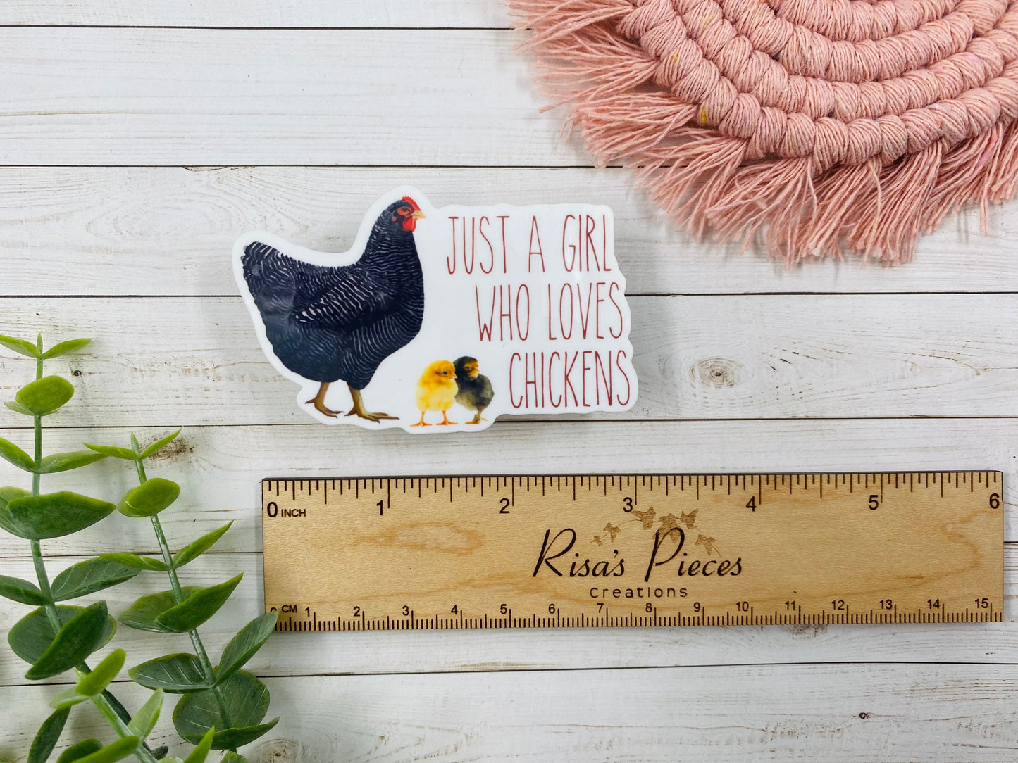 Just a Girl Who Loves Chickens Sticker, Chicken Lady, Farm Girl, Country Girl, Chicken Sticker, Chicken Girl, Chicken Lover, Gift for Friend