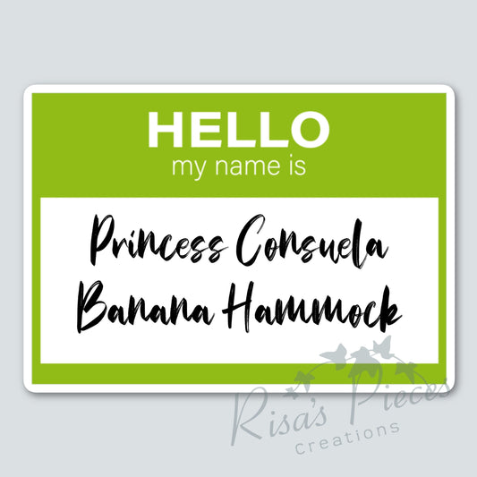Princess Consuela Banana Hammock Sticker, Friends TV show, Friends quotes, Friends Fan, Gift for Friend, Friends Gifts, Phoebe Buffay, Hello