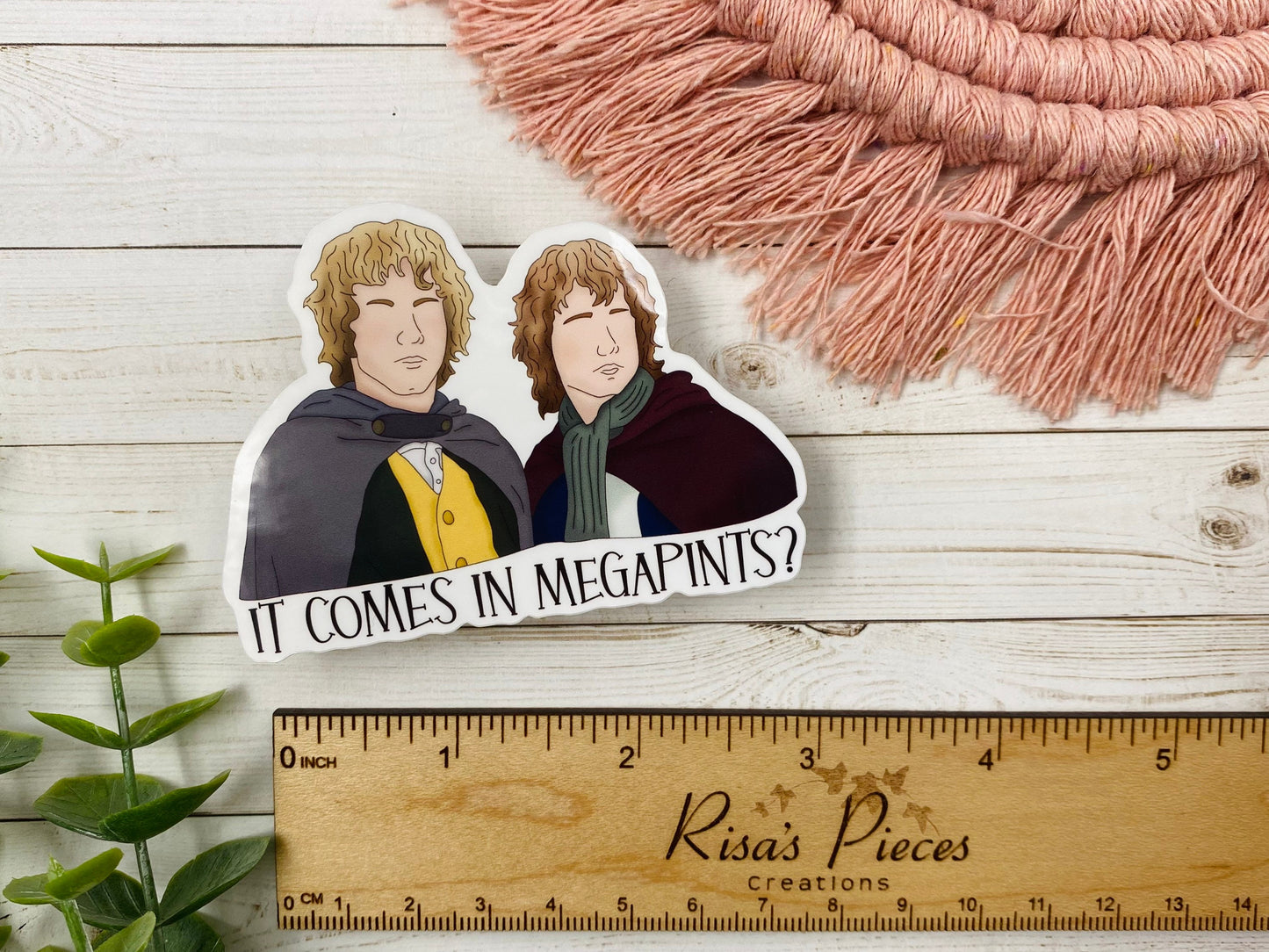 It Comes in Megapints Sticker, It Comes In Pints, Wine Glass Sticker, Funny Stickers, Hobbit Sticker, Gift for Friend, For Wife, For Husband