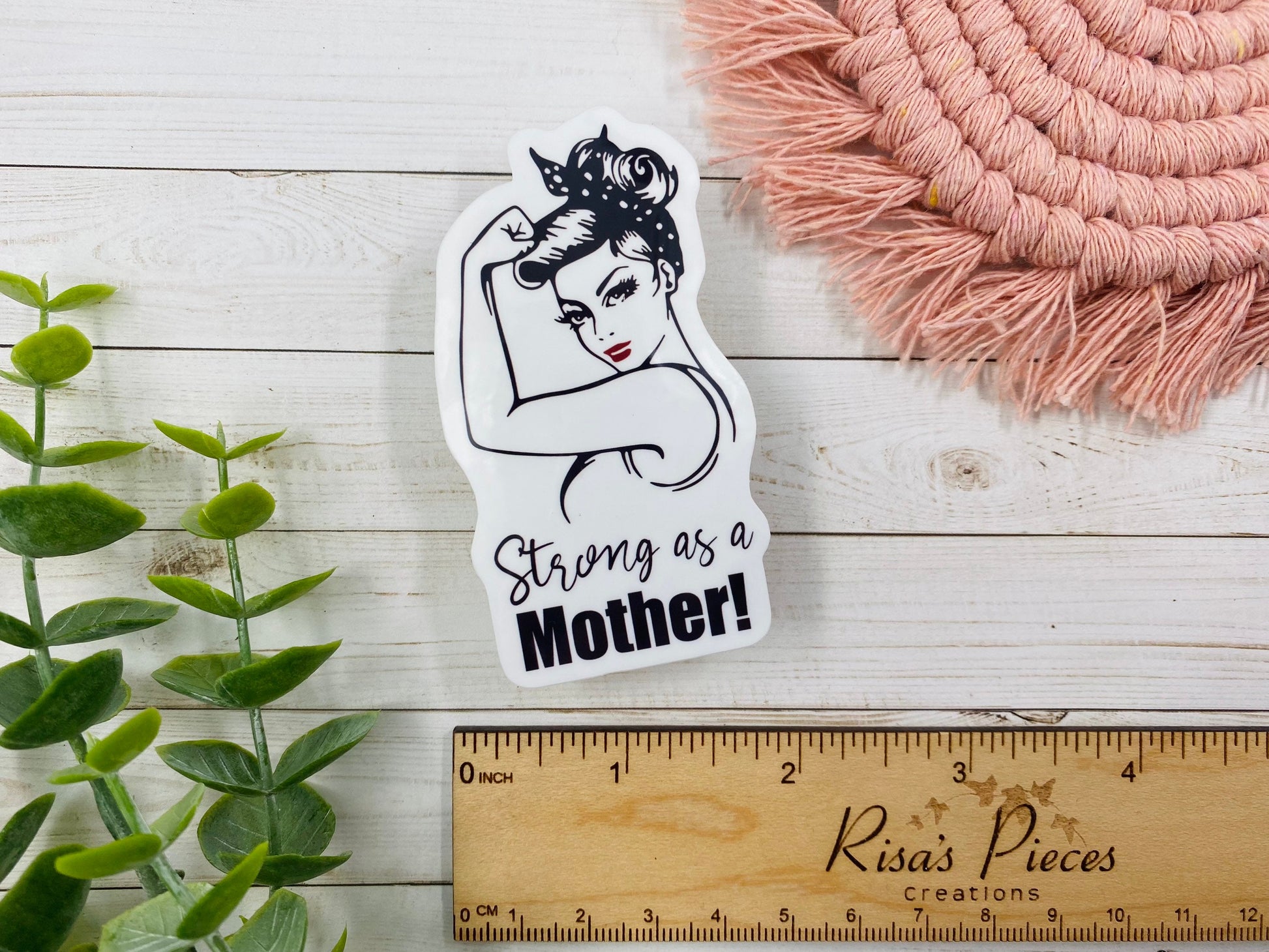 Strong as a Mother Sticker, Gift for Mom, Mothers Day Gift, Gift for Daughter, Strong Mom, Stickers for Women, Girl Power, For Toddler Mom