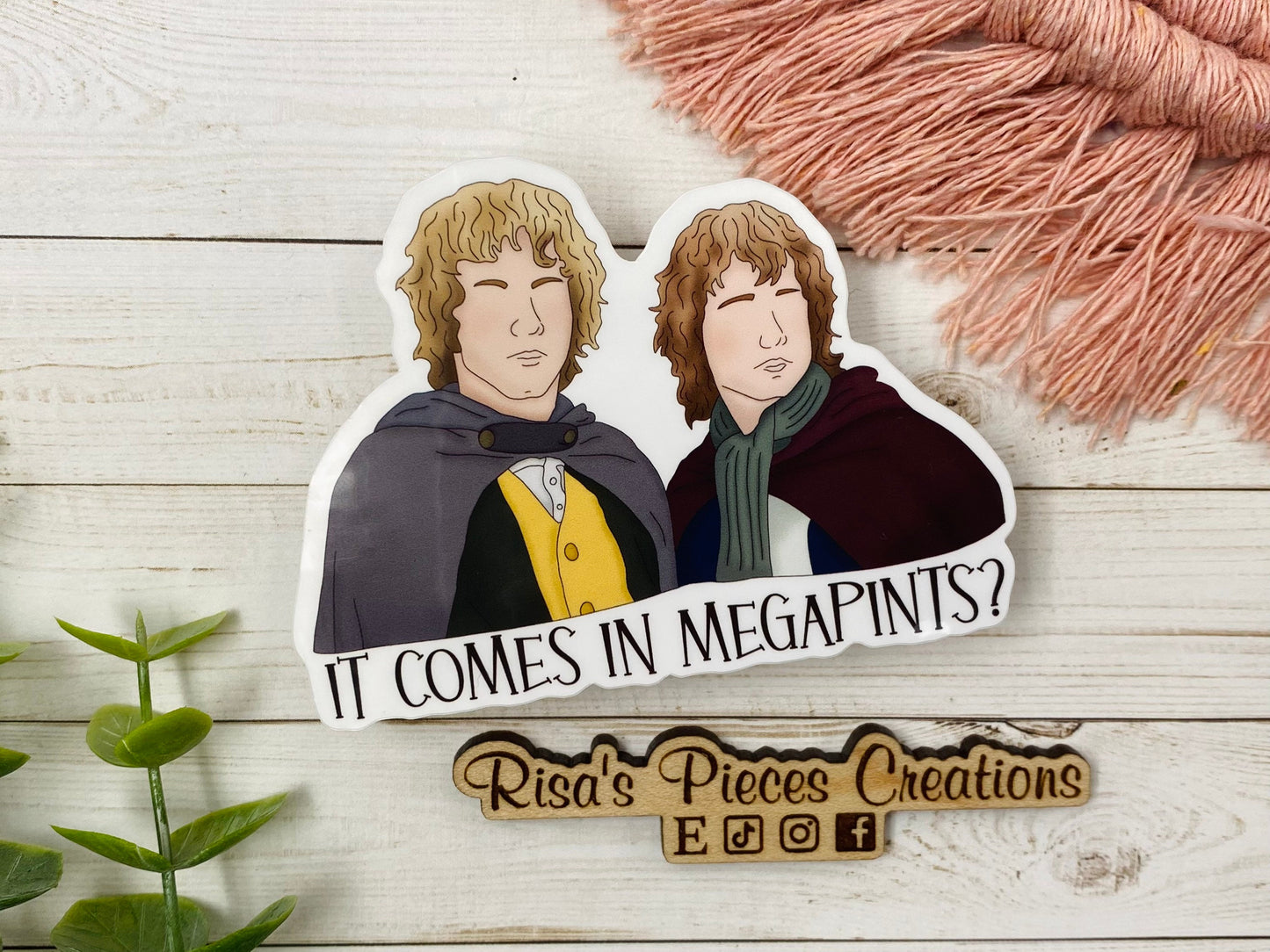 It Comes in Megapints Sticker, It Comes In Pints, Wine Glass Sticker, Funny Stickers, Hobbit Sticker, Gift for Friend, For Wife, For Husband