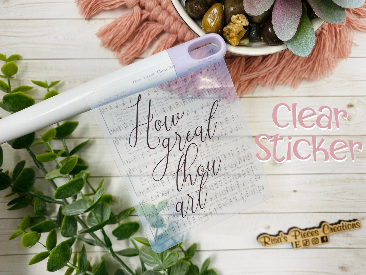 How Great Thou Art Sticker, Christian stickers for laptop, Then Sings My Soul, Christian Hymns, Gift for Mom, for Friend