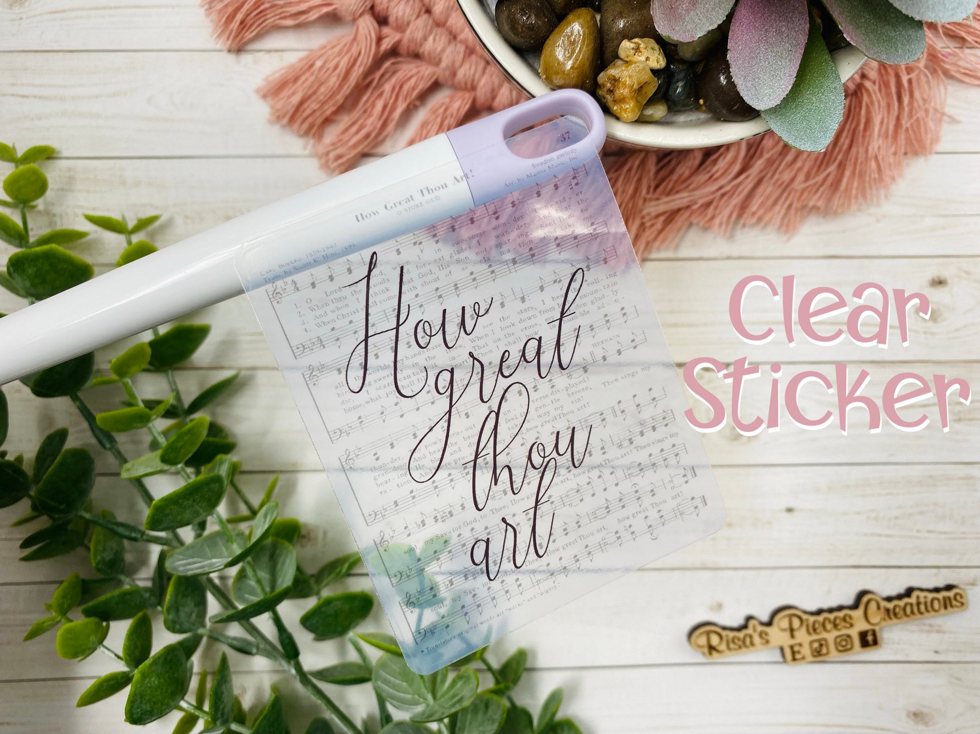 How Great Thou Art Sticker, Christian stickers for laptop, Then Sings My Soul, Christian Hymns, Gift for Mom, for Friend