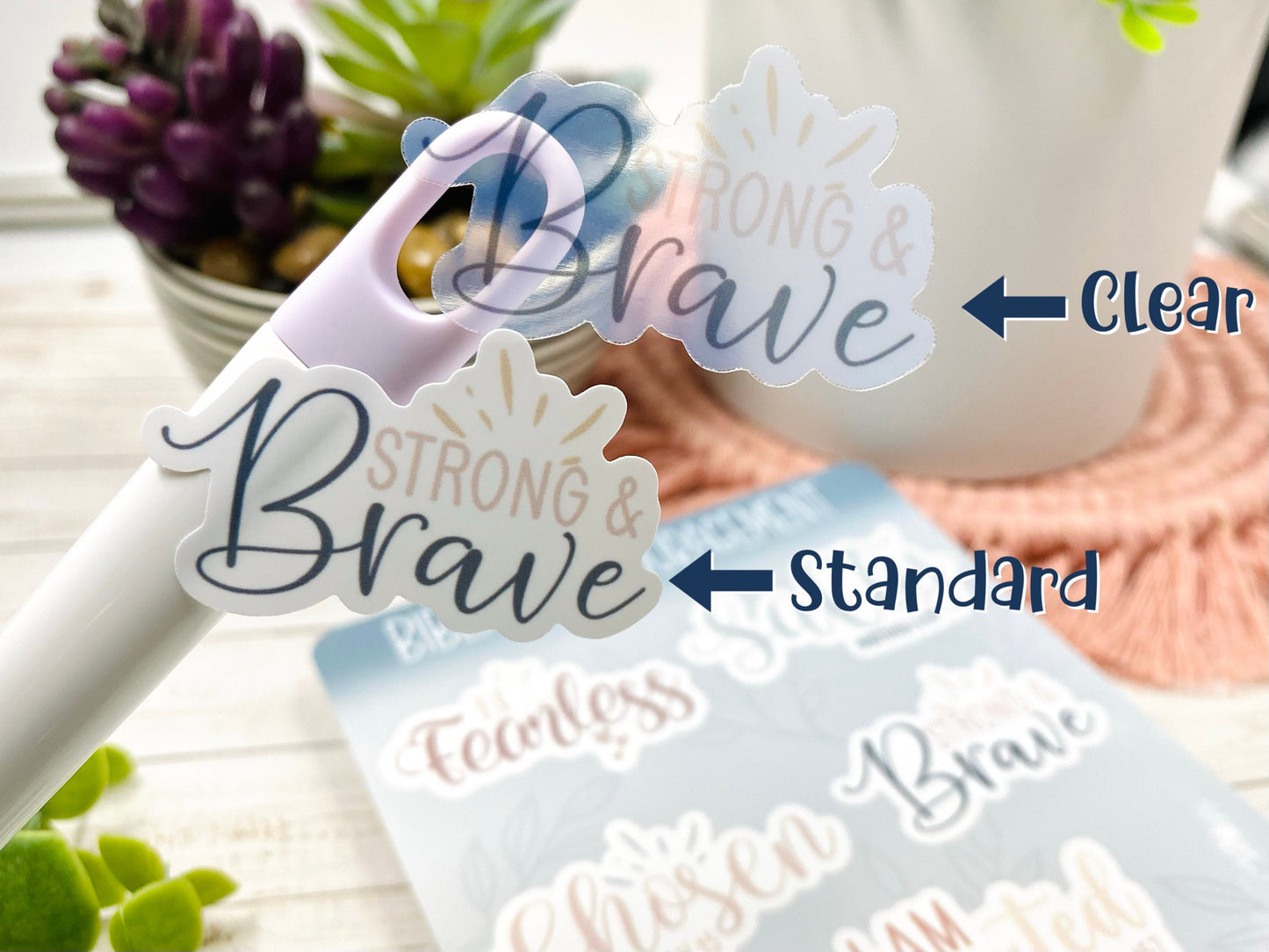 Christian Encouragement Sticker Sheet, Clear Stickers, Journal Stickers, Bible Promises, Bible Stickers for Sunday School, Inspirational