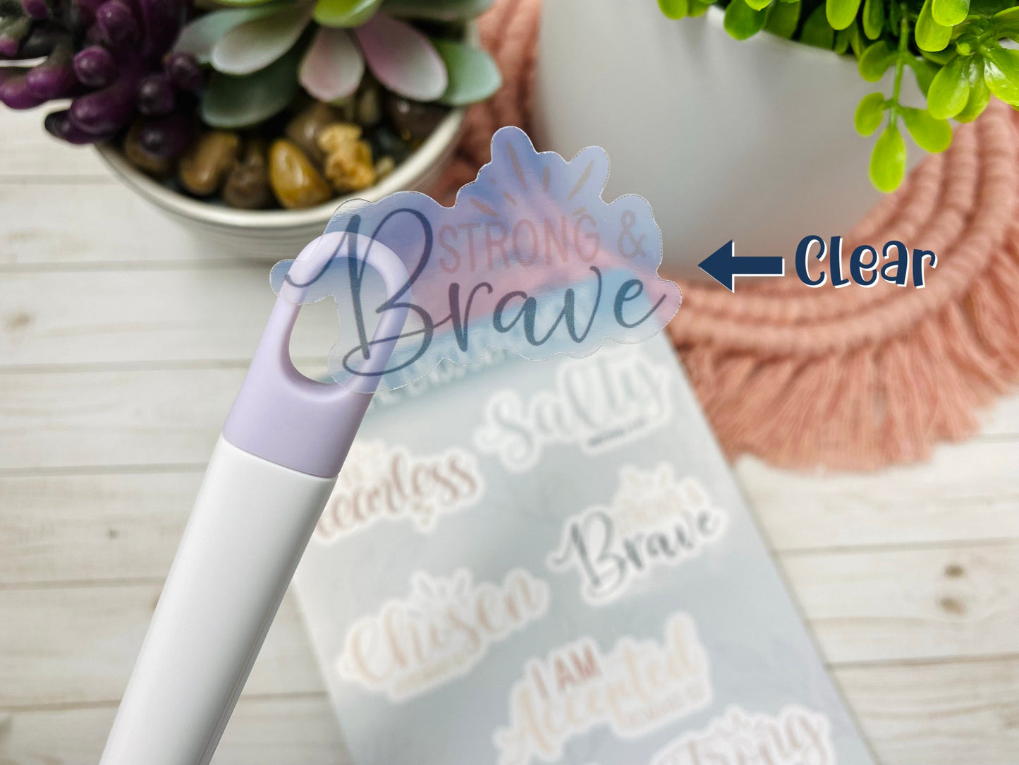 Christian Encouragement Sticker Sheet, Clear Stickers, Journal Stickers, Bible Promises, Bible Stickers for Sunday School, Inspirational