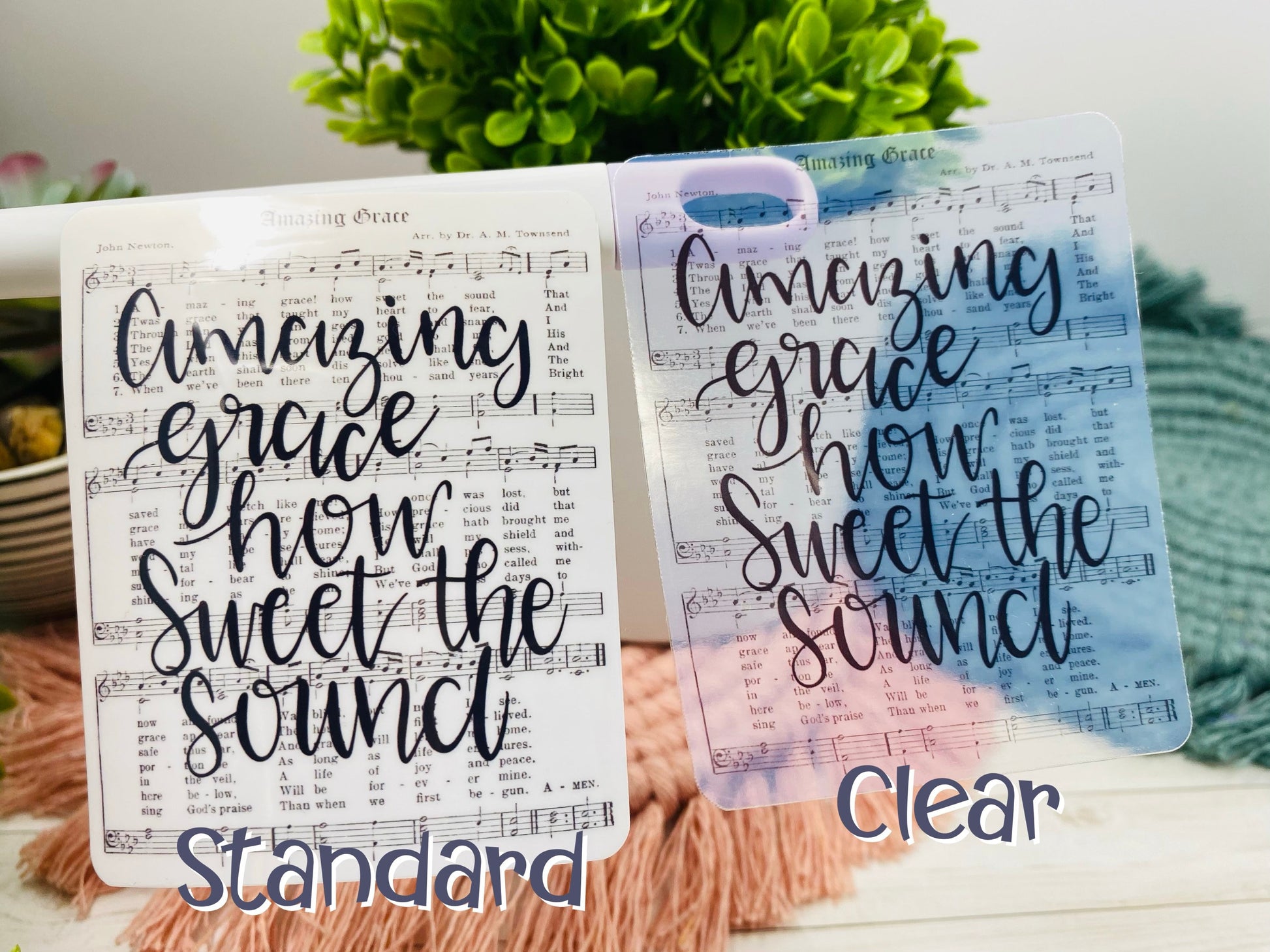 Amazing Grace Sticker, Christian stickers for laptop, Aesthetic Sticker for water bottle, Christian Hymns, Gift for Mom, for Friend