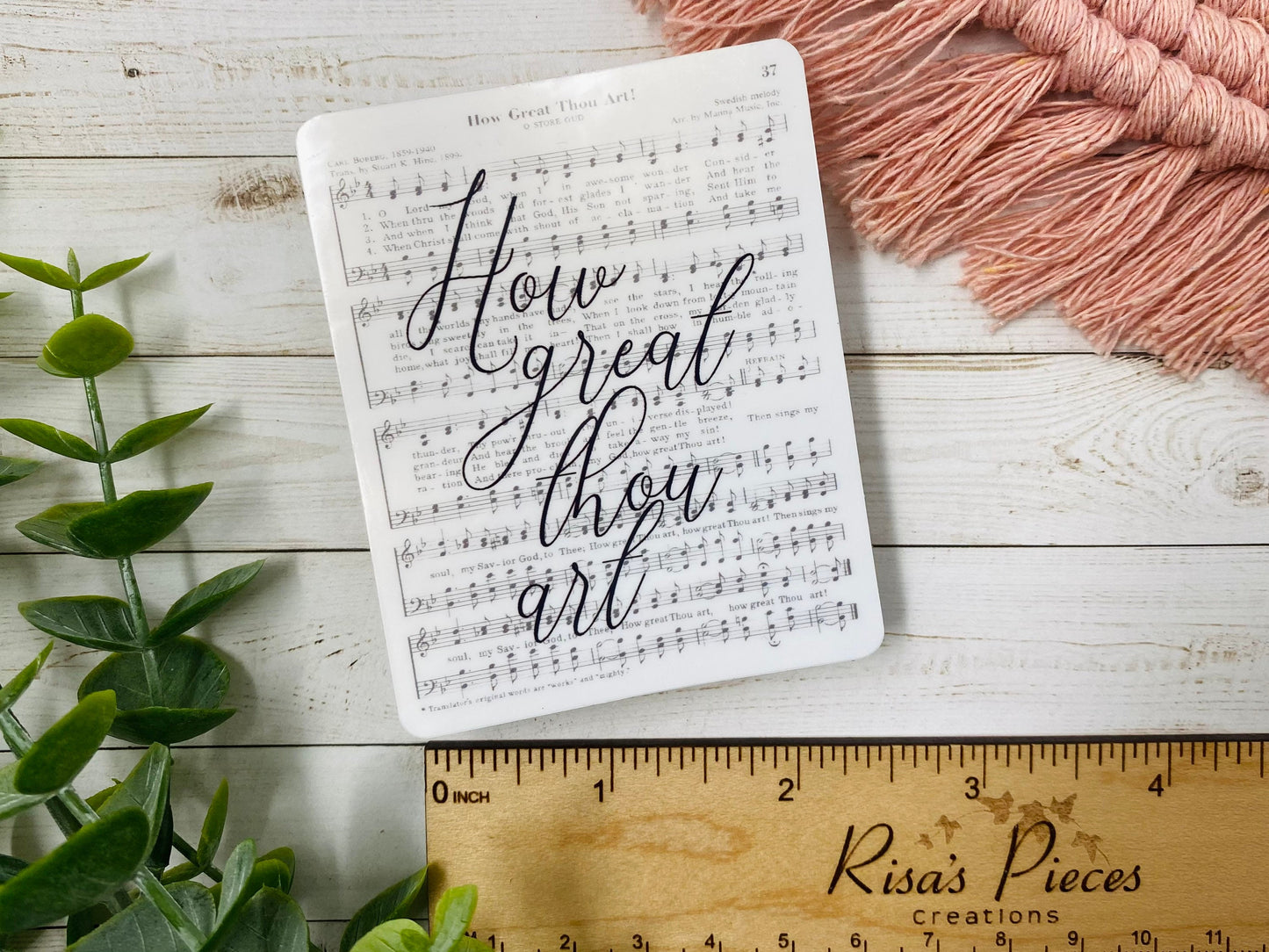 How Great Thou Art Sticker, Christian stickers for laptop, Then Sings My Soul, Christian Hymns, Gift for Mom, for Friend