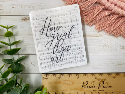 How Great Thou Art Sticker, Christian stickers for laptop, Then Sings My Soul, Christian Hymns, Gift for Mom, for Friend