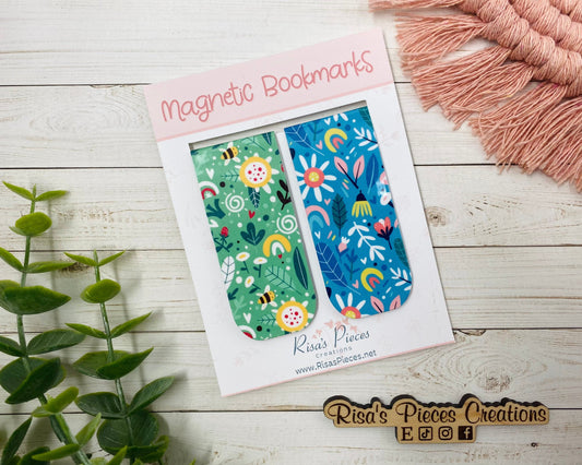Springtime Magnetic Bookmarks, Planner Accessory, Book Lover, Gift for Wife, For Daughter, Birthday Gift for Girlfriend, Best Friend Gift