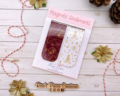 Elegant Gold Magnetic Bookmarks, Stocking Stuffers for Mom, Christmas Gift for Grandmother, Secret Santa gift for Coworker, book club gifts