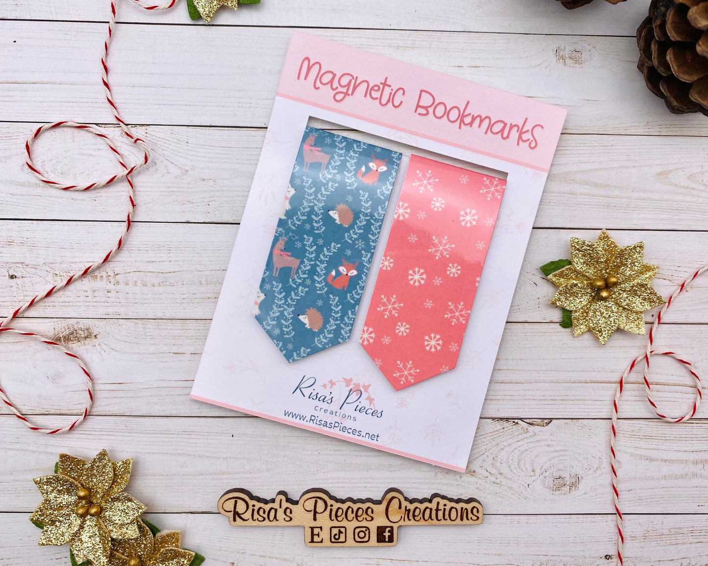 Woodland Creatures Magnetic Bookmarks, Stocking Stuffer for kid, Christmas Gift for Mom, Teacher Secret Santa Gift for Her, Best Friend Gift