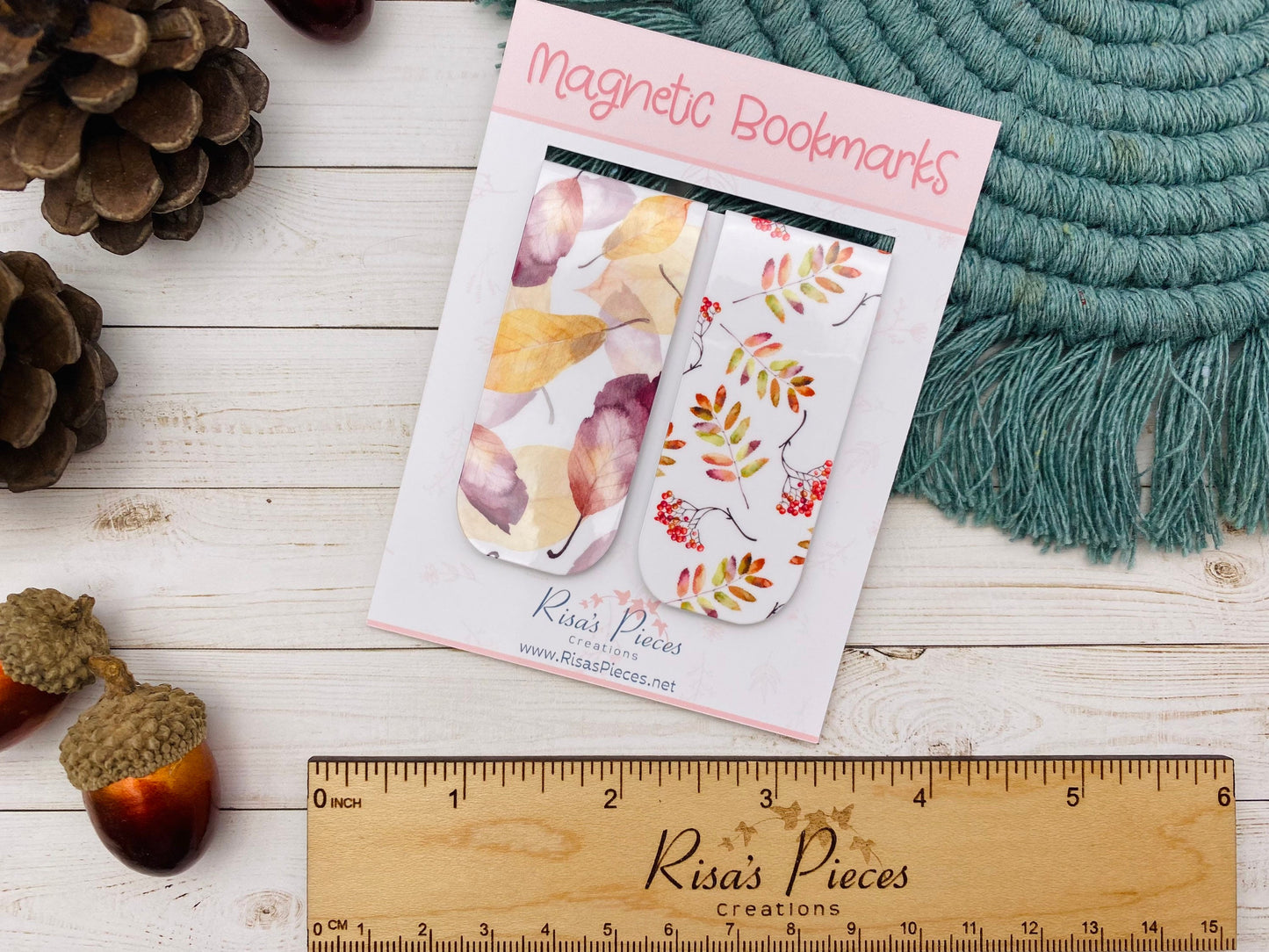 Colorful Leaves Magnetic Bookmarks, Reading Accessories, Planner Accessory, Book Nerd, Autumn Magnet Bookmark, Thanksgiving Gift for family