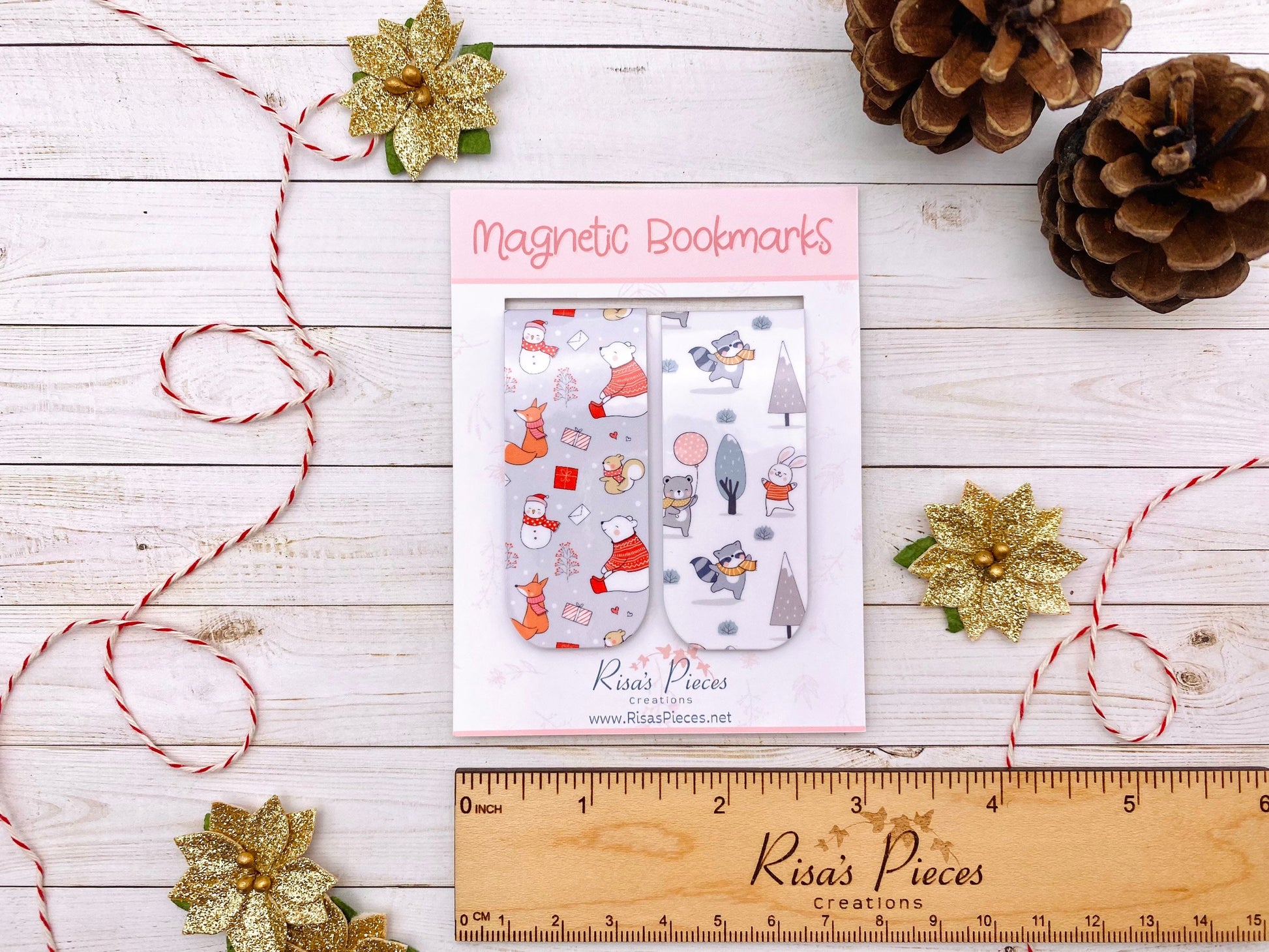 Snow Friends Magnetic Bookmarks, Stocking Stuffer for Kids, Reading Accessories for friend, Christmas gift for daughter, Winter Gift for Son