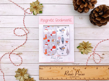 Snow Friends Magnetic Bookmarks, Stocking Stuffer for Kids, Reading Accessories for friend, Christmas gift for daughter, Winter Gift for Son