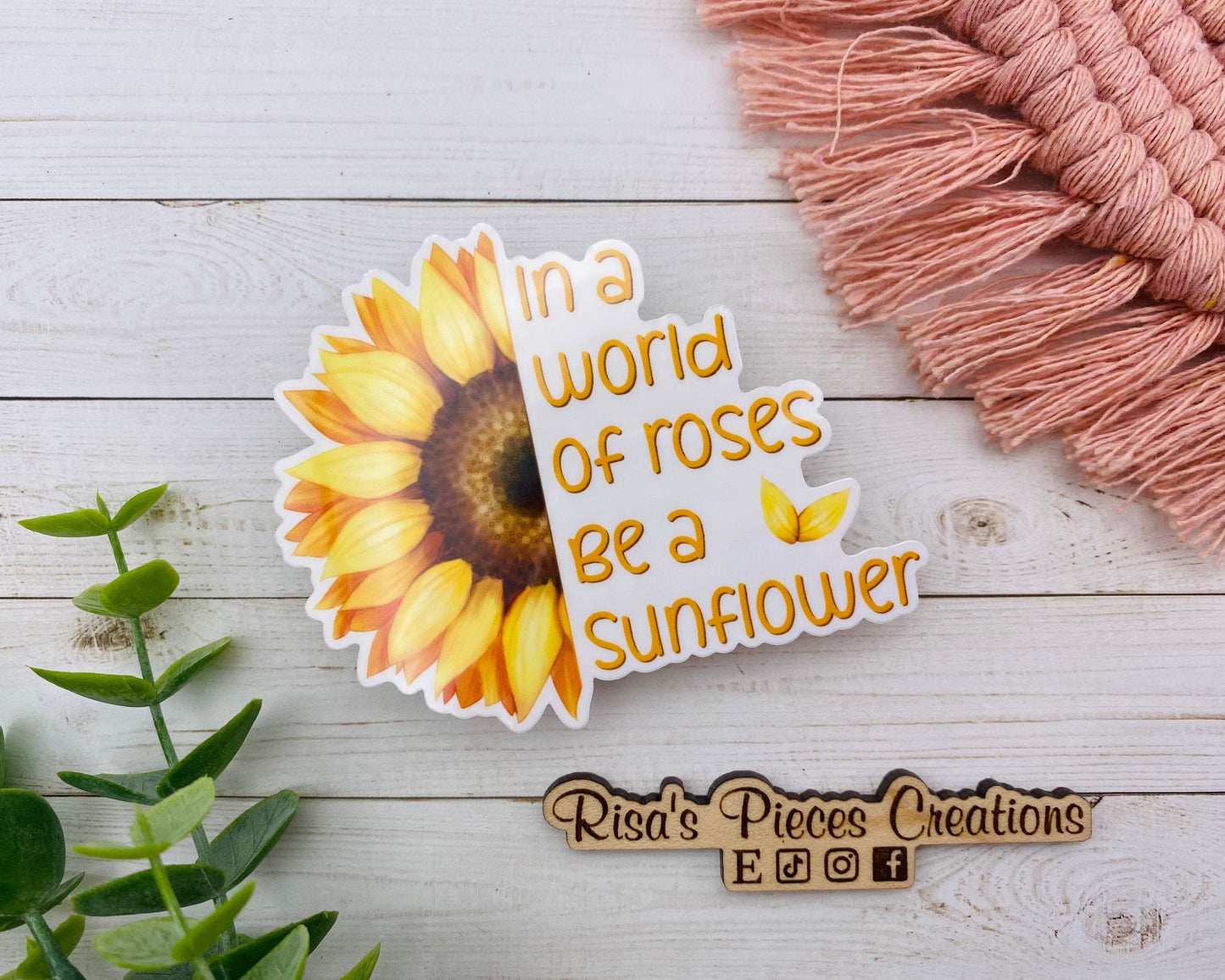 Be a Sunflower Sticker, Floral stickers, Plant stickers, Inspirational Stickers, 16th Birthday Gift for Teen Girl, For Mom, Graduation Gift