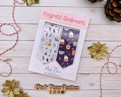 Cozy Magnetic Bookmarks, Stocking stuffer, Best Friend Christmas Gift for Her, Teacher Secret Santa Gift, Reading accessories for book club