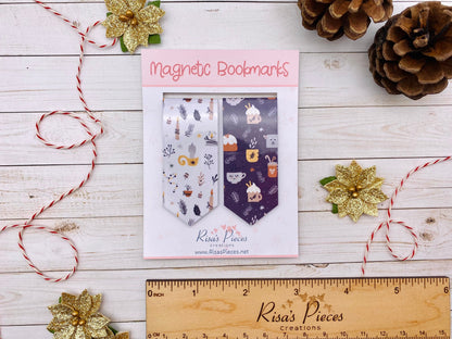 Cozy Magnetic Bookmarks, Stocking stuffer, Best Friend Christmas Gift for Her, Teacher Secret Santa Gift, Reading accessories for book club