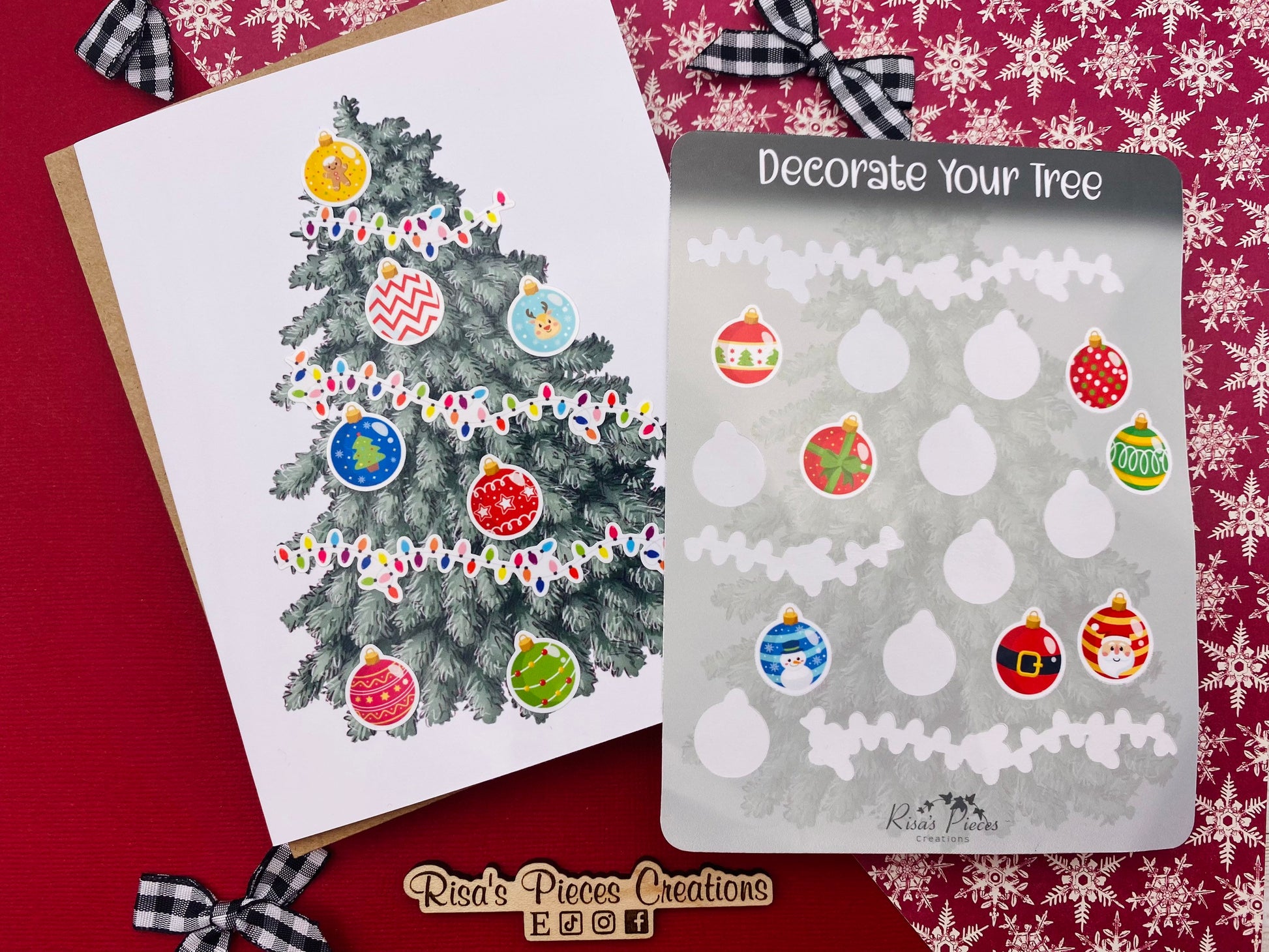 Create Your Own Christmas Card, Decorate Christmas Tree, Cute Christmas Card, Christmas Craft for Kids, Fun Cards for Children, Activity for