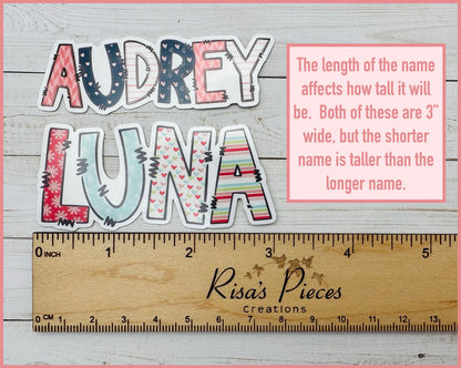 Custom Name Stickers, Name Decal, Stocking Stuffer for Kids, Personalized Name Sticker for Teen, Best Friend Birthday Gift, School Supplies