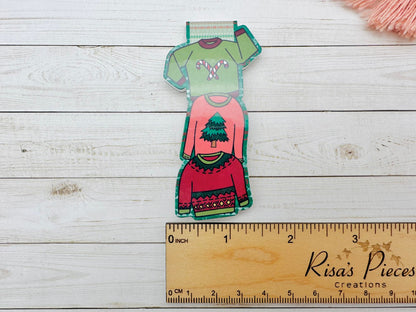Ugly Sweater Magnetic Bookmark, stocking stuffer for husband, gift for reader, secret santa gift for coworker, White Elephant, Christmas