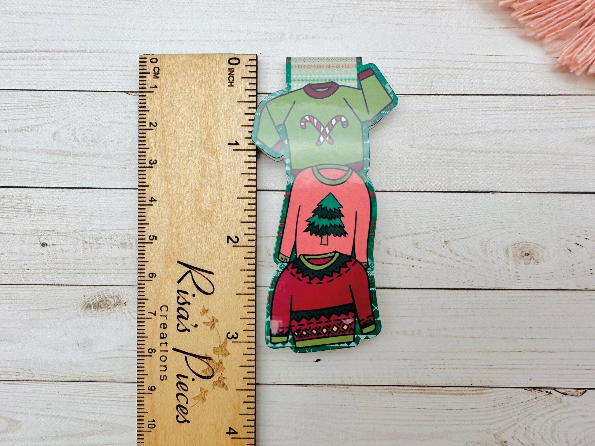 Ugly Sweater Magnetic Bookmark, stocking stuffer for husband, gift for reader, secret santa gift for coworker, White Elephant, Christmas