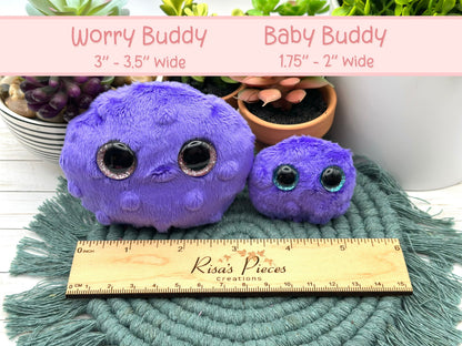 Baby Worry Buddy, Sensory Comfort Toy, Fuzzy sensory plush, calming sensory animal, soothing emotional support, fidget stim