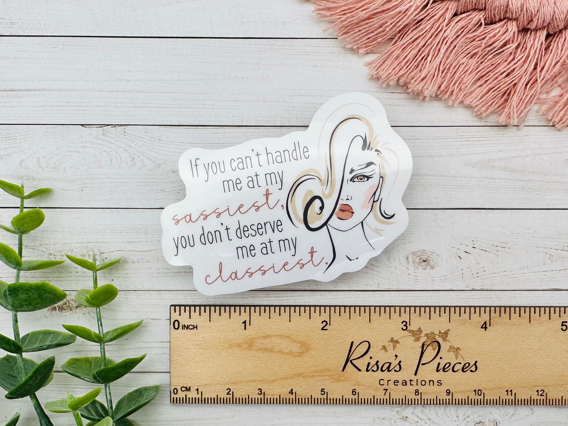 Sassy Classy Snarky Sticker, Funny Sticker for Laptop, Sister Birthday Gift, Best Friend Humor, Water Bottle Stickers, Teen Girl Gifts