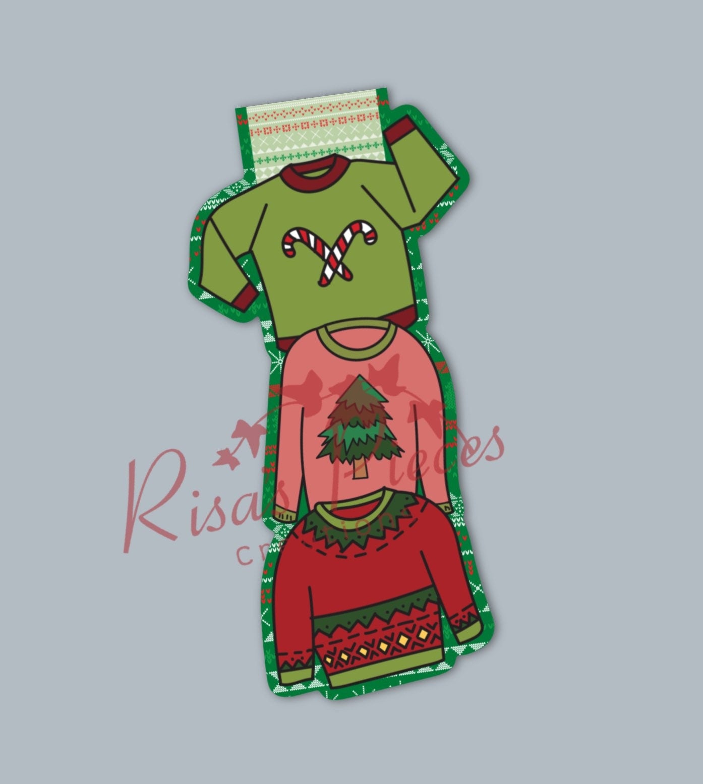 Ugly Sweater Magnetic Bookmark, stocking stuffer for husband, gift for reader, secret santa gift for coworker, White Elephant, Christmas