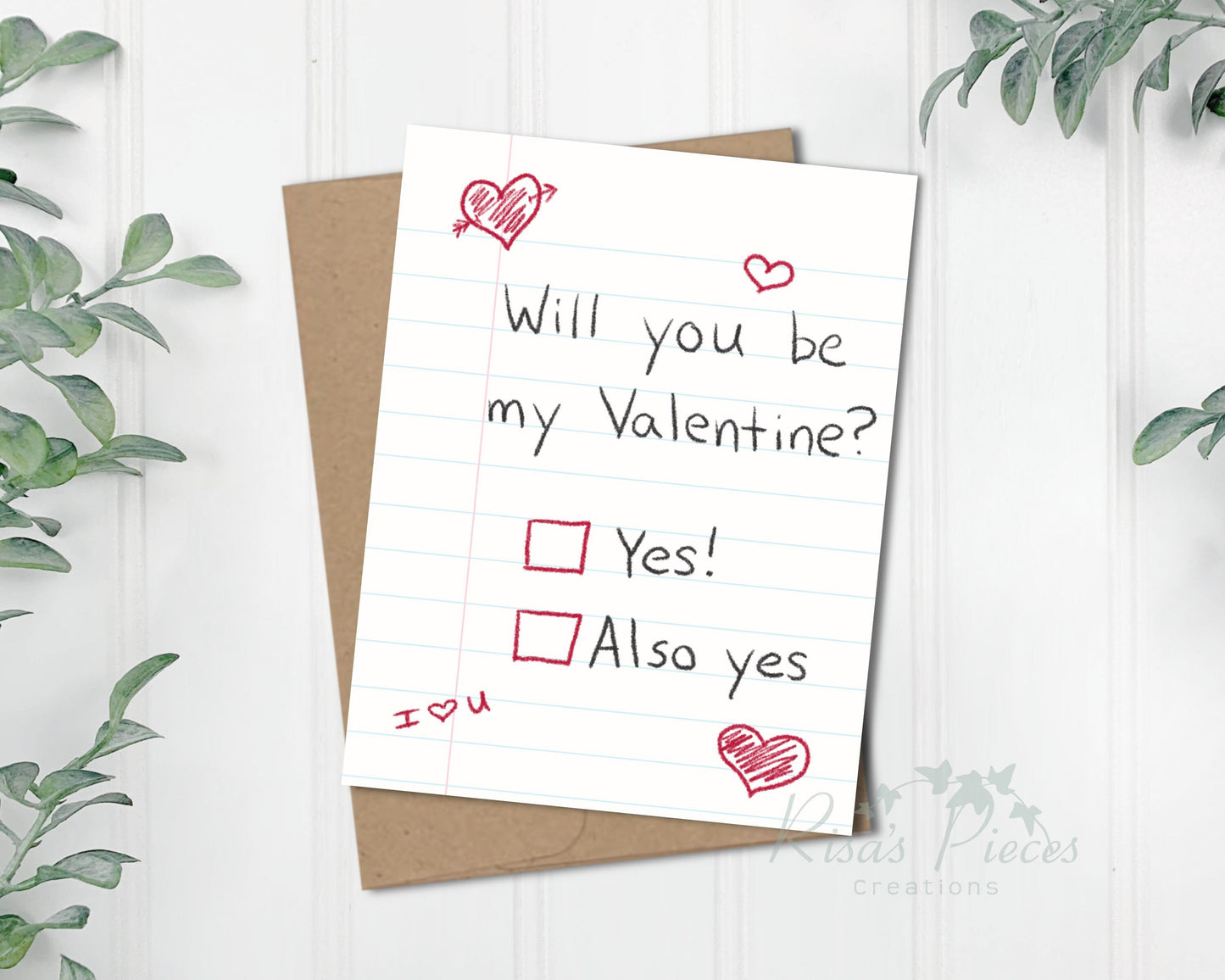 Be My Valentine Card, Cute Valentine’s Day Card For Girlfriend, For Boyfriend, For Wife, For Husband, Check Yes, For My Love, Love Cards