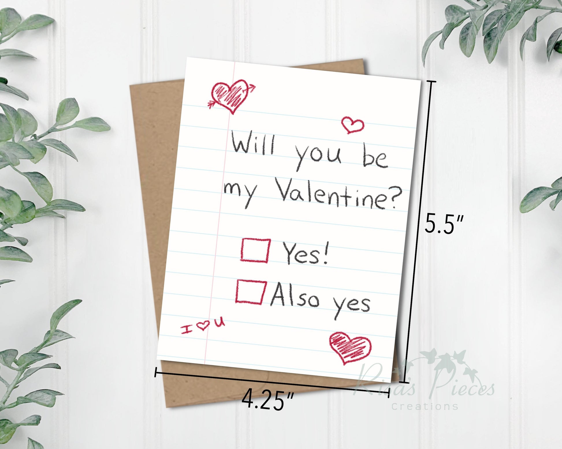 Be My Valentine Card, Cute Valentine’s Day Card For Girlfriend, For Boyfriend, For Wife, For Husband, Check Yes, For My Love, Love Cards