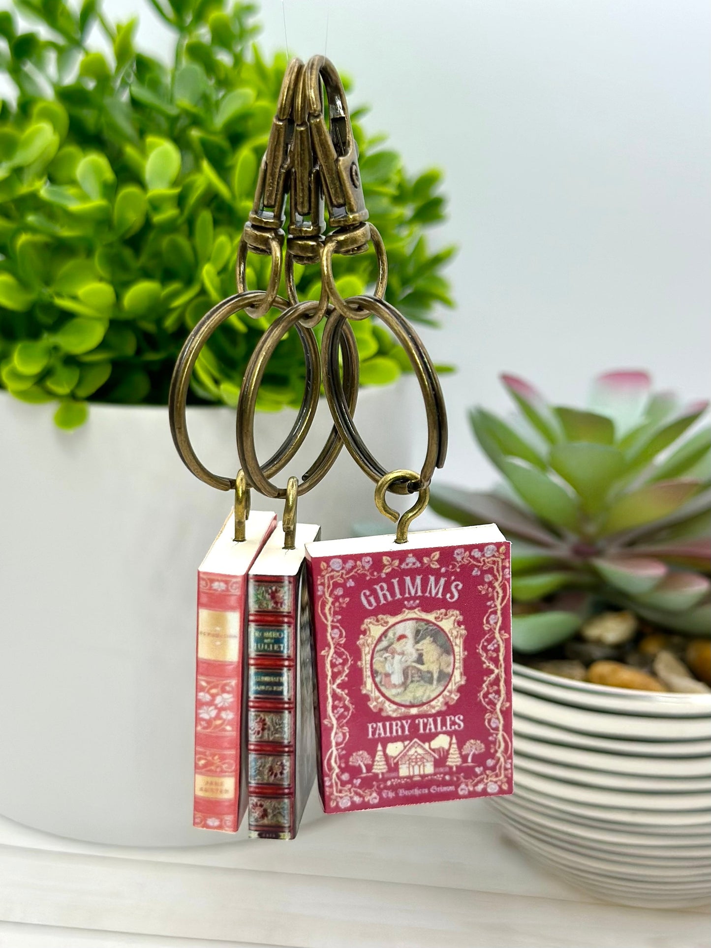 Miniature Book Keychain: Reader Gift, Book Lover, Bibliophile