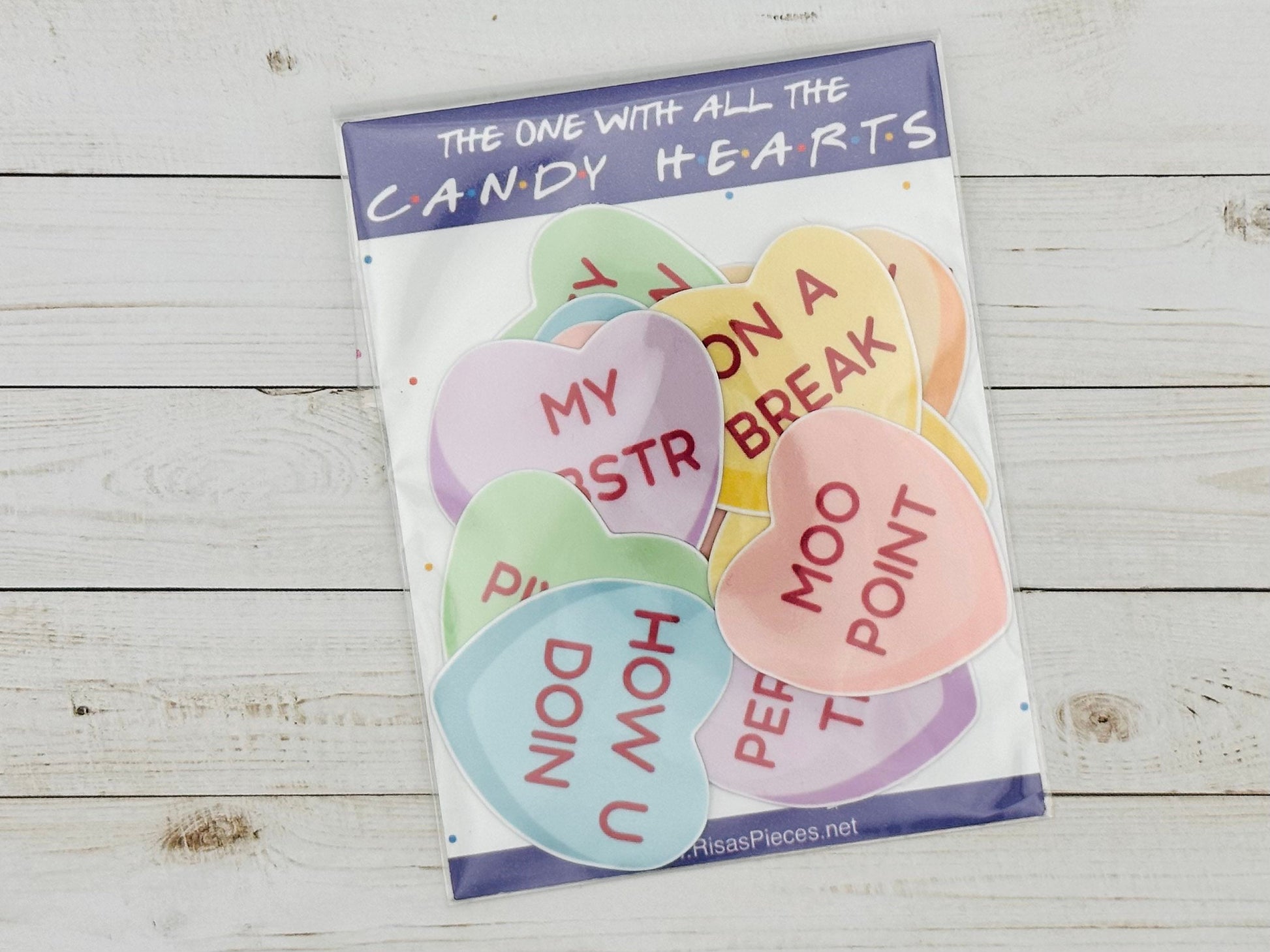 Friends Candy Hearts Sticker Pack, Funny Valentine's Day Gift for Friends, Conversation Hearts Tumbler Stickers, How You Doin, My Lobster