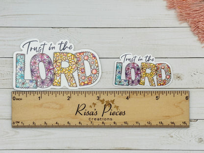 Trust in the Lord Sticker, Christian Stickers, Faith Stickers for Friend, Cute Bible Journal Decals, Easter Basket Ideas, Encouragement Gift