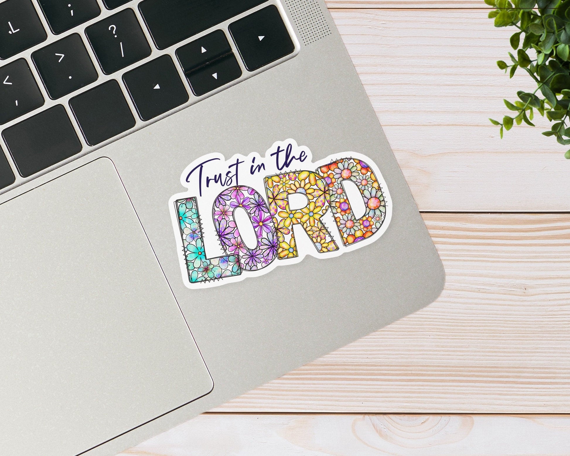 Trust in the Lord Sticker, Christian Stickers, Faith Stickers for Friend, Cute Bible Journal Decals, Easter Basket Ideas, Encouragement Gift