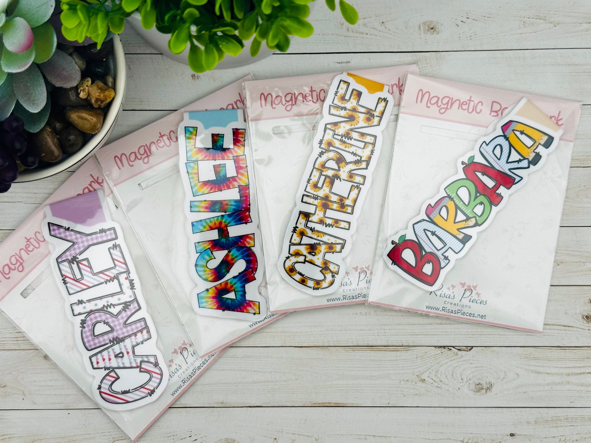 Custom Name Magnetic Bookmarks, Stocking Stuffer for Kids, Personalized Name Gift for Teen, Best Friend Birthday Gift for Teacher, Book Club