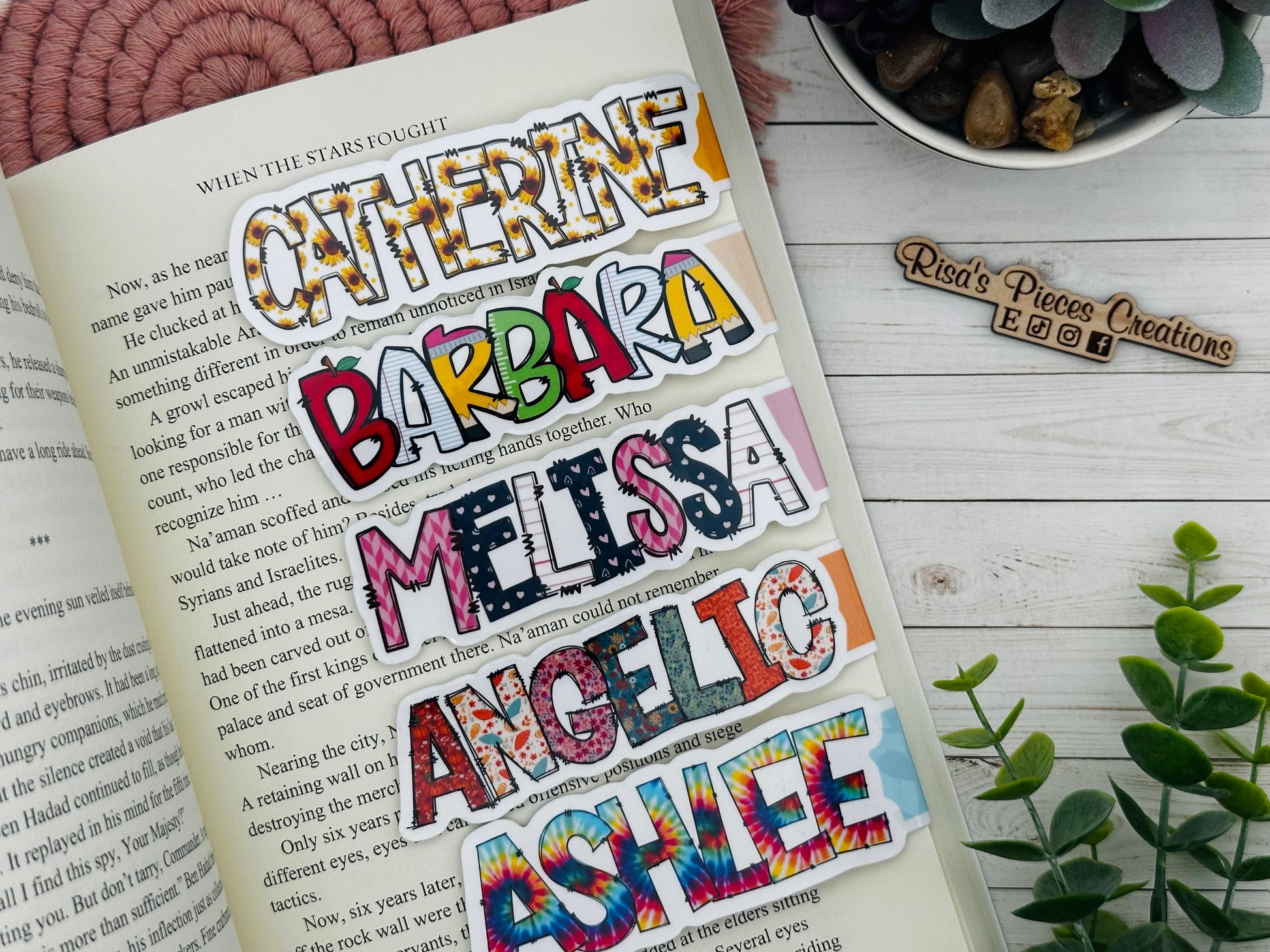 Custom Name Magnetic Bookmarks, Stocking Stuffer for Kids, Personalized Name Gift for Teen, Best Friend Birthday Gift for Teacher, Book Club