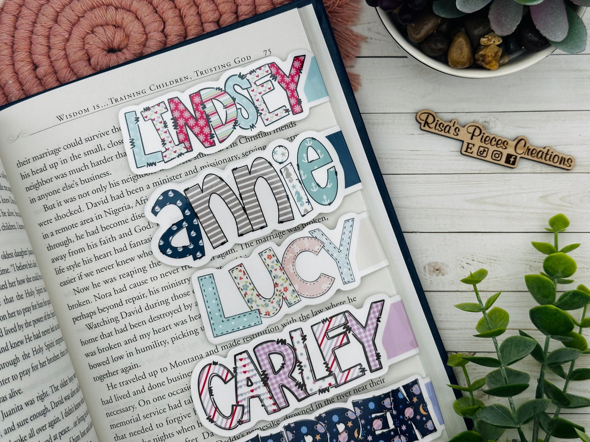 Custom Name Magnetic Bookmarks, Stocking Stuffer for Kids, Personalized Name Gift for Teen, Best Friend Birthday Gift for Teacher, Book Club