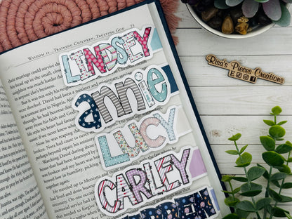 Custom Name Magnetic Bookmarks, Stocking Stuffer for Kids, Personalized Name Gift for Teen, Best Friend Birthday Gift for Teacher, Book Club