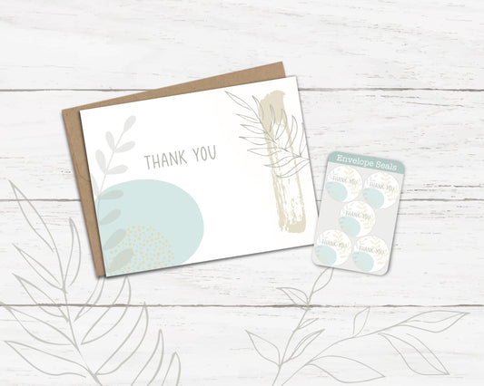 Glossy Abstract Thank You Card set of 5 or 10 with Envelopes, for Friend, for Coworker, Wedding Thank You Cards, Bulk Cards, Abstract Art