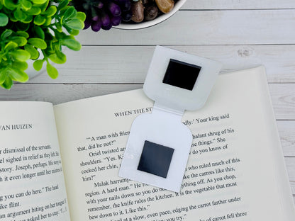 Girl Reading Stained Glass Magnetic Bookmark, Gift for teacher, Stocking stuffer for her, Reading Accessory, Secret Santa Gift for Coworker