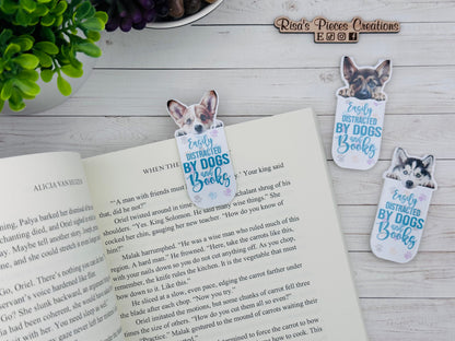 Peeking Dog Magnetic Bookmark, For Animal Lover, Gift for Dog Mom, For Readers, Gift for Dog Lover, Corgi, German Shepherd, Husky, Frenchie