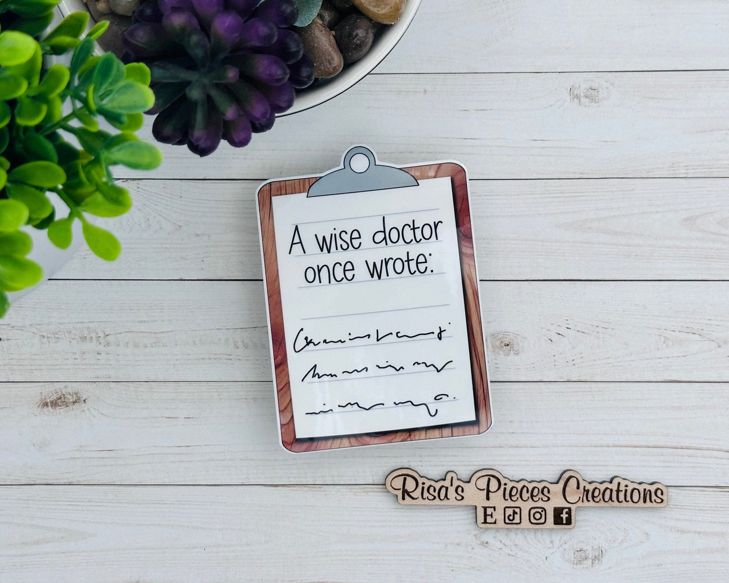 Funny Doctor Handwriting Sticker, for Pharmacist, Nurse Appreciation Gift for Her, Medical Humor, Secret Santa Gift for Doctor, for coworker