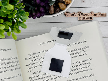 Autumn Stained Glass Magnetic Bookmark, Gift for teacher, Stocking stuffer, Reading Accessory for her, Planner Accessory for book lover